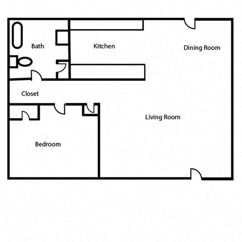 1 Bedroom 1 Bath 1C