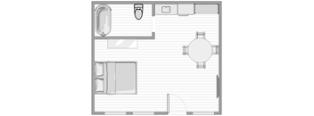Studio, 1 Bathroom