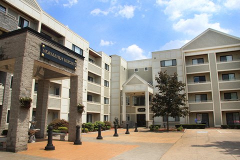 an exterior view of the residence inn