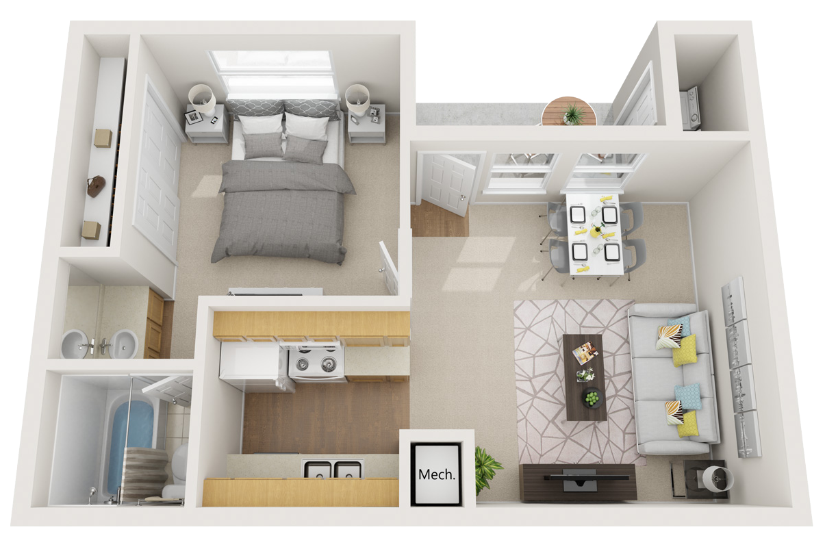 Deer Cross Apartments Lufkin Texas Ozark Floor Plan