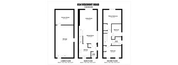 3 Bedroom Townhouse, 1.5 bathroom, with patio