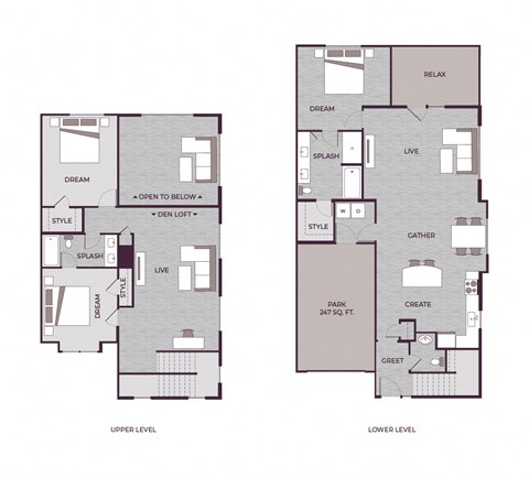 T3 Floor Plan at The Aster Apartments, North Carolina, 27519