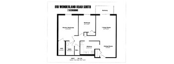 2 Bedroom, 1 bath, with balcony