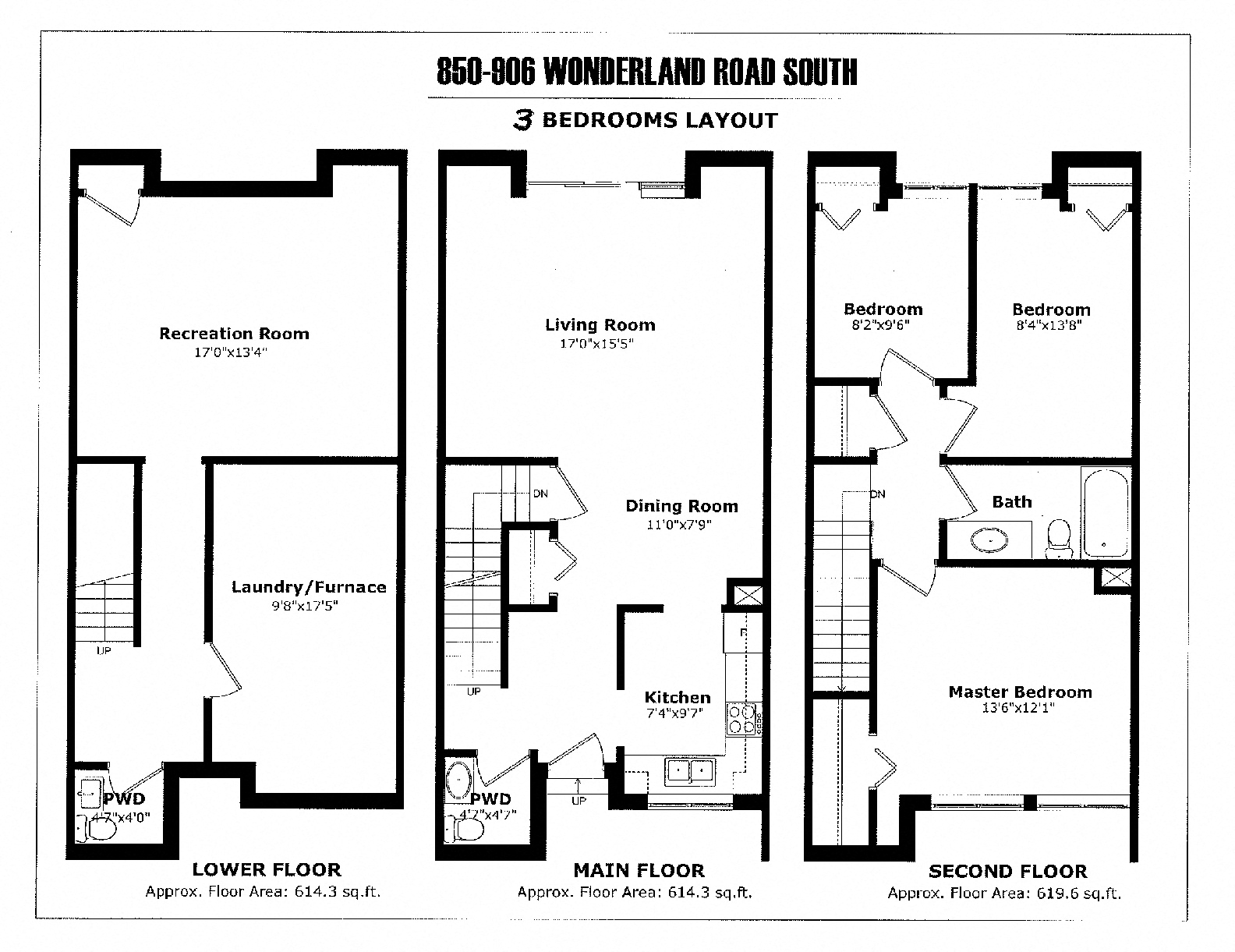 3 bedroom townhouse, 3 bathroom with patio