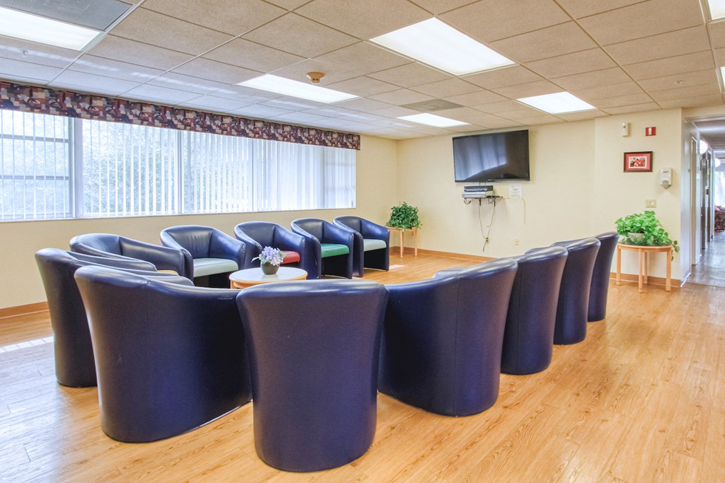 large sitting area with Television