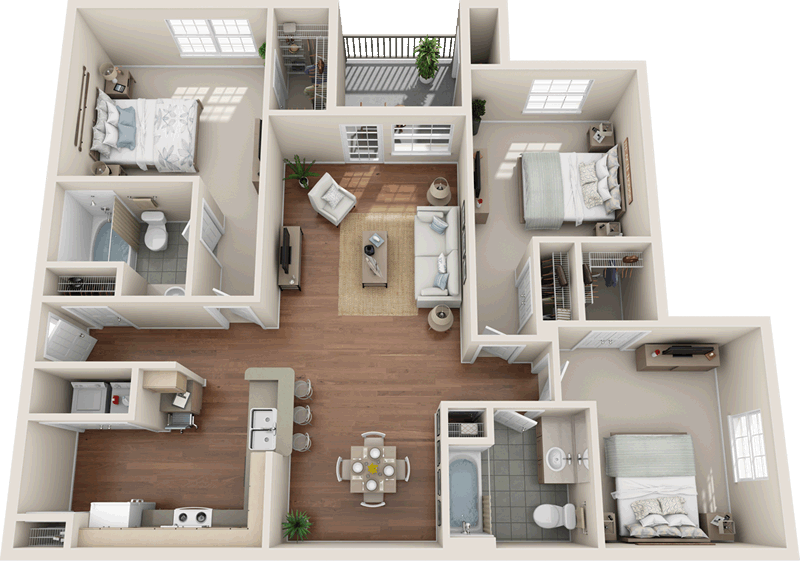 Providence Place Apartment Homes | C1 North Floorplan
