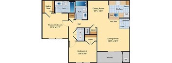 2 Bed 2 Bath