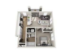 One Bedroom, One Bath