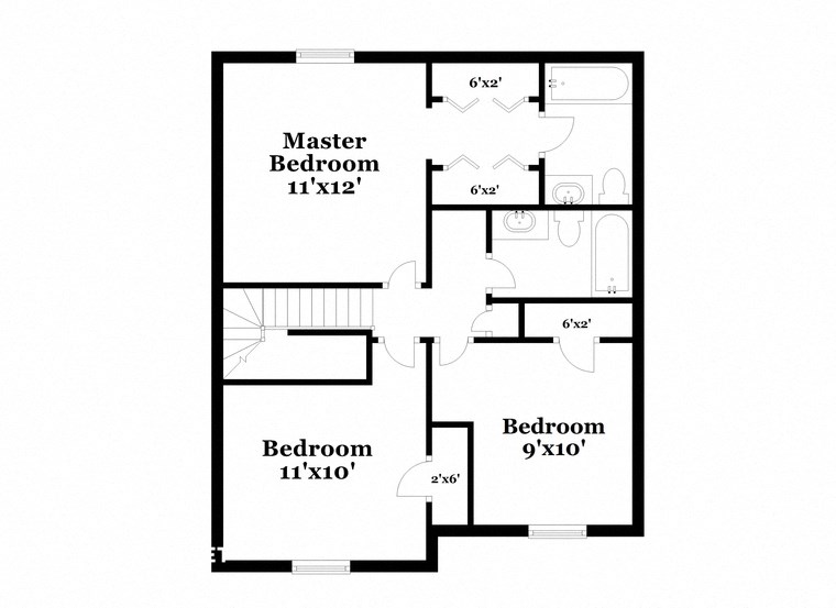 a floor plan of a home with a bedroom and a living room