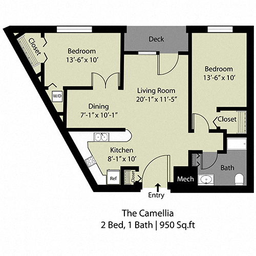 The Camellia - 2 Bed/1 Bath