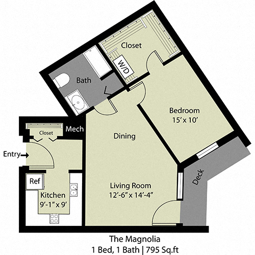 The Magnolia - 1 Bed/1 Bath