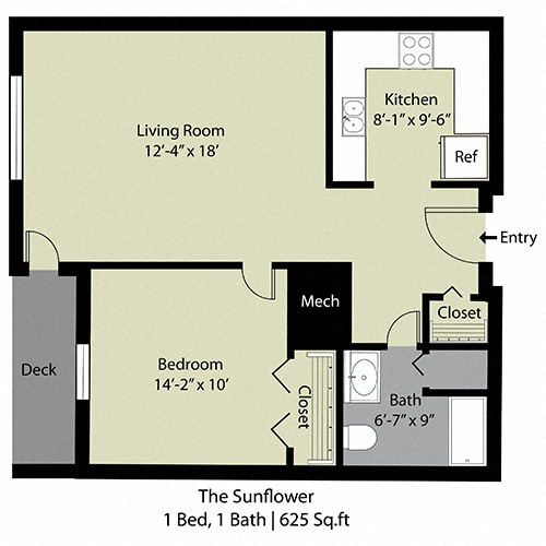 The Sunflower - 1 Bed/1 Bath