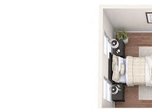 Hayes House - A1b - Studio and 1 bath - 3D Hayes House - A1b - Studio and 1 bath - 3D