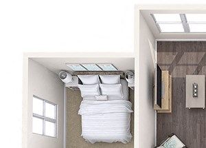 Hayes House - B6 - 2 bedroom and 2 bath - 3D Hayes House - B6 - 2 bedroom and 2 bath - 3D