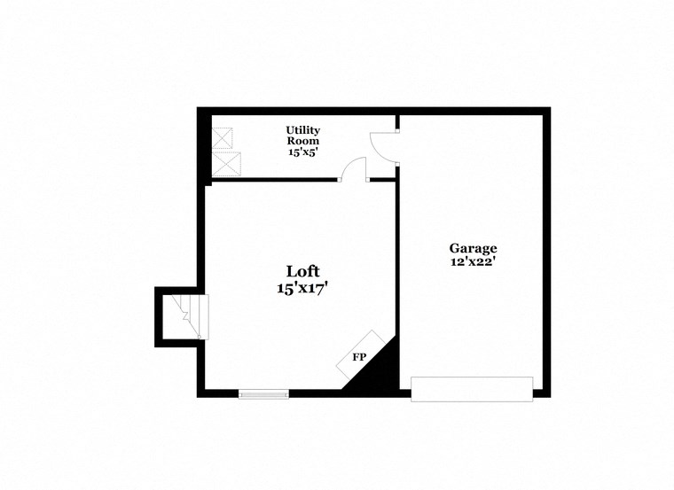 floor plan of the 112 sq ft roommates apartment