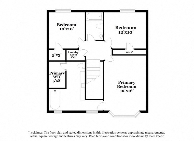 a floor plan of a house with a bedroom and a bathroom
