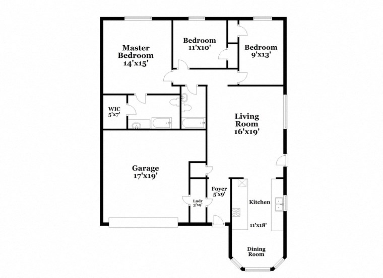 a floor plan of a house with two floors and a garage