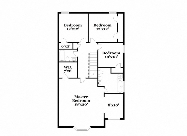 a floor plan of a house with two floors and a garage