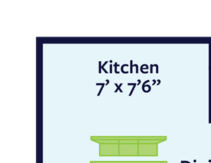 1 bed 1 bath apartment floor plan