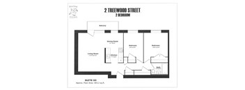 Two bedroom,one bathroom plus balcony