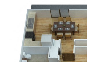 B2 Floorplan at Woodcreek Apartments in Las Vegas NV