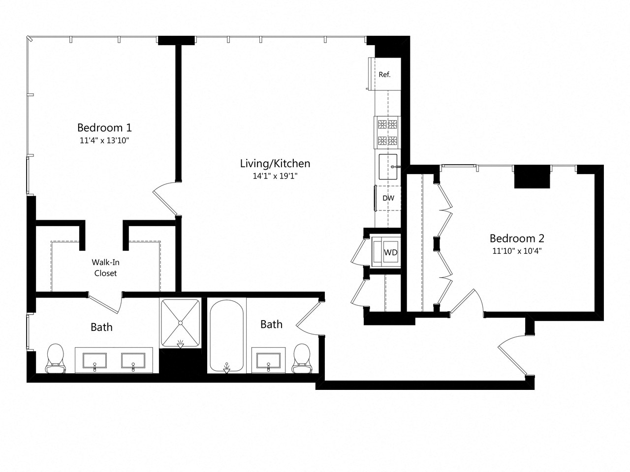 2 Bedroom - 2 Bath | B06