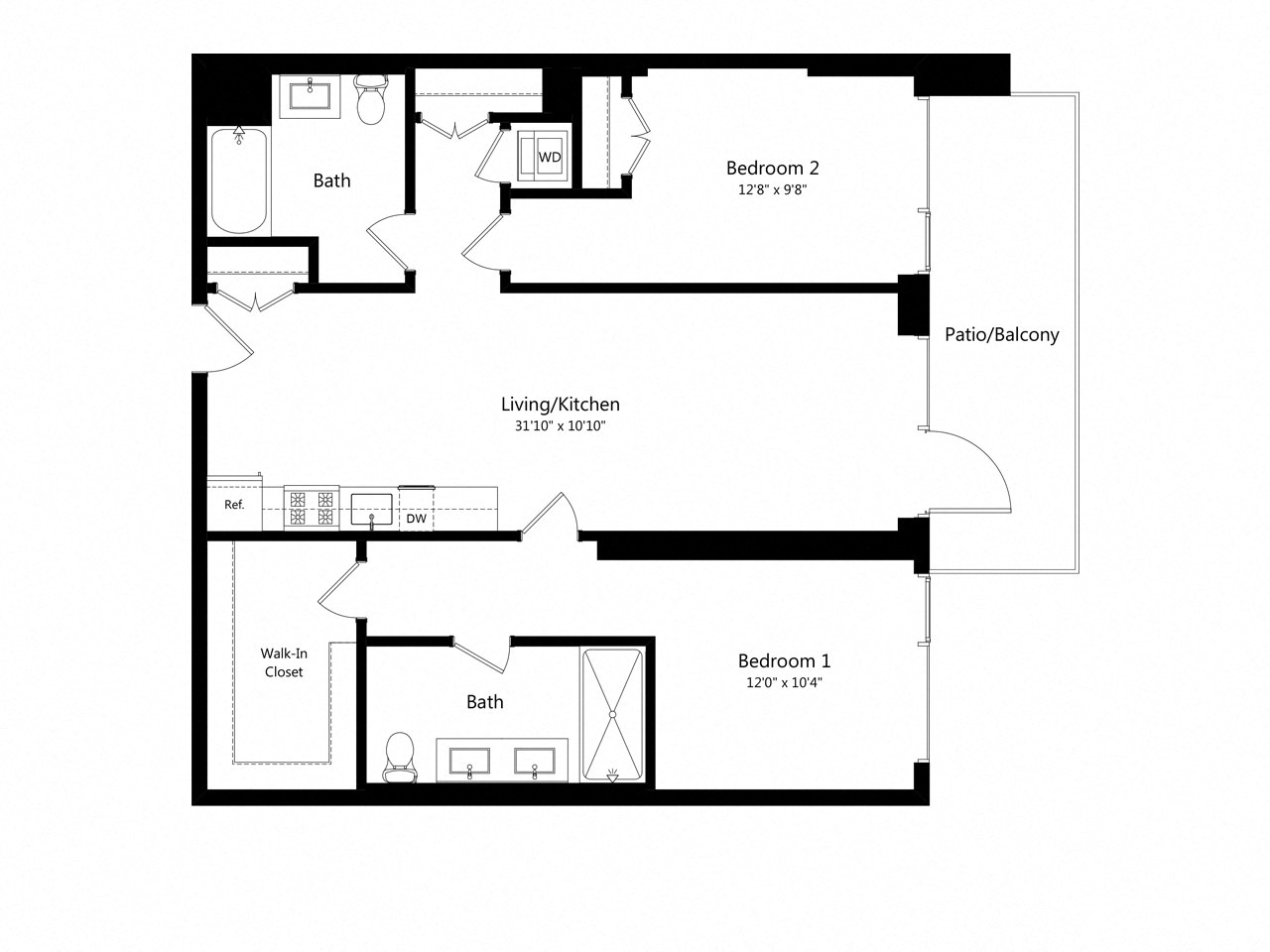 2 Bedroom - 2 Bath | B09