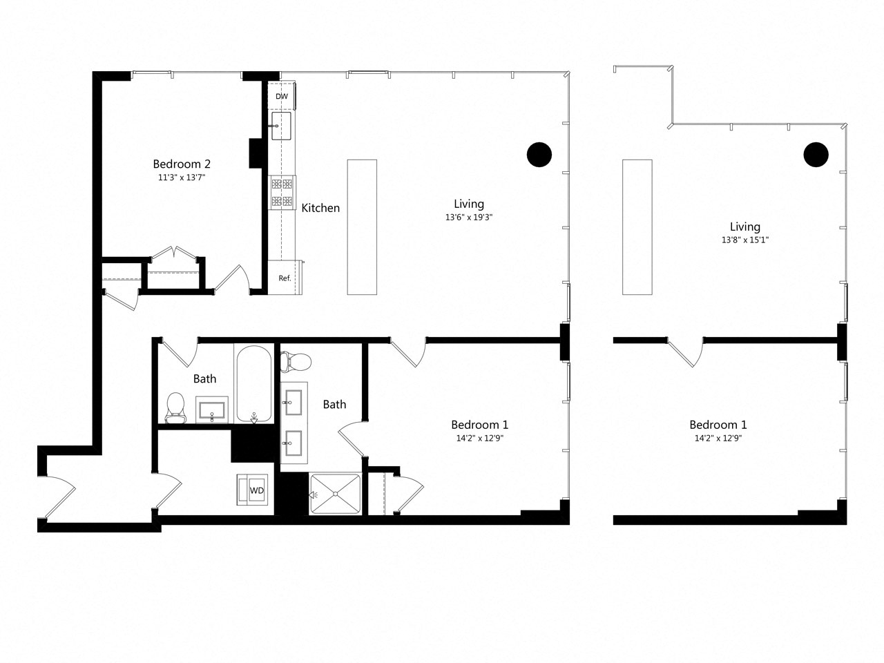 2 Bedroom - 2 Bath | B10