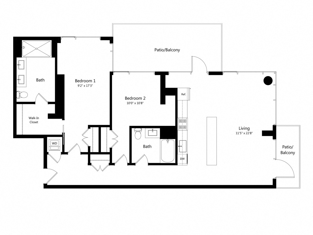 2 Bedroom - 2 Bath | B12