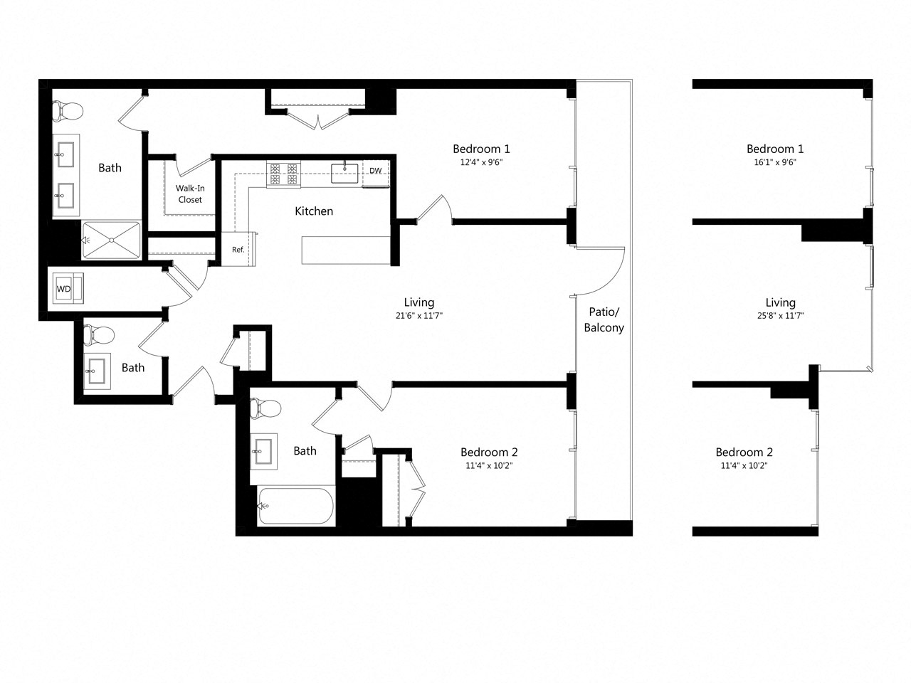 2 Bedroom - 2.5 Bath | B14