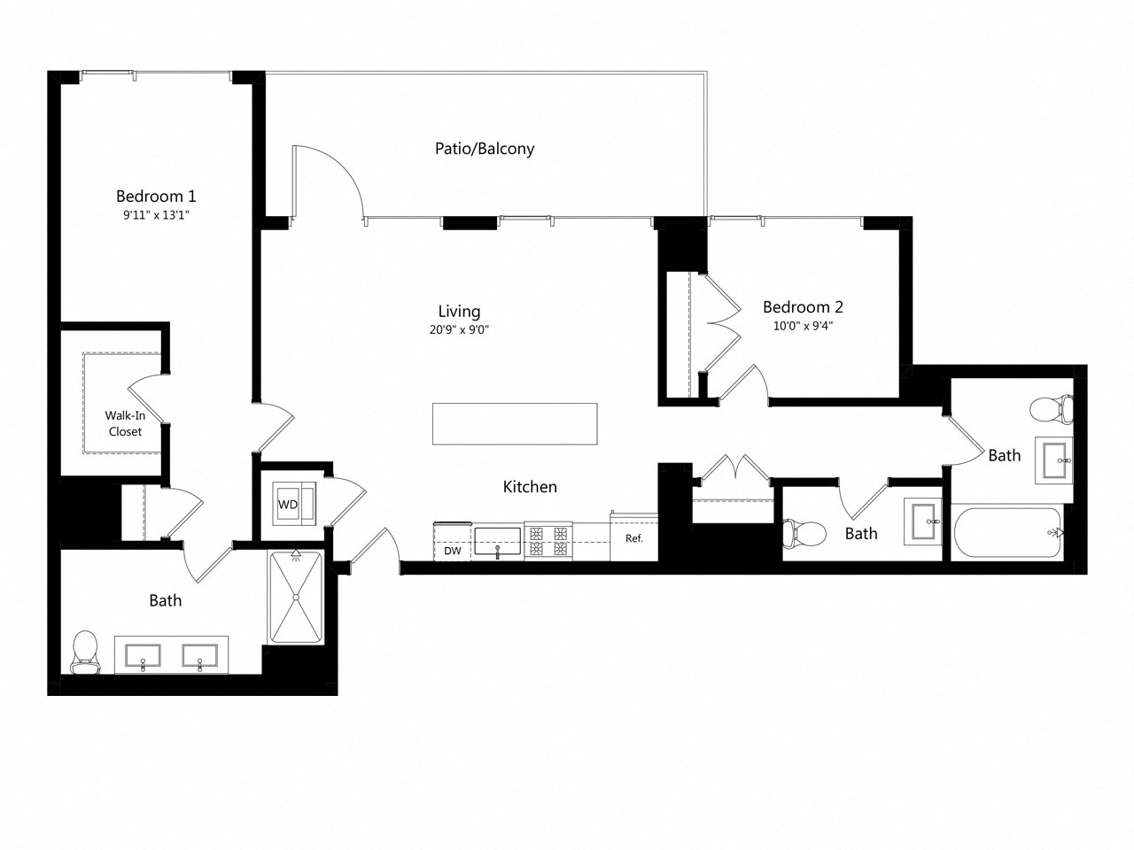 2 Bedroom - 2.5 Bath | B18