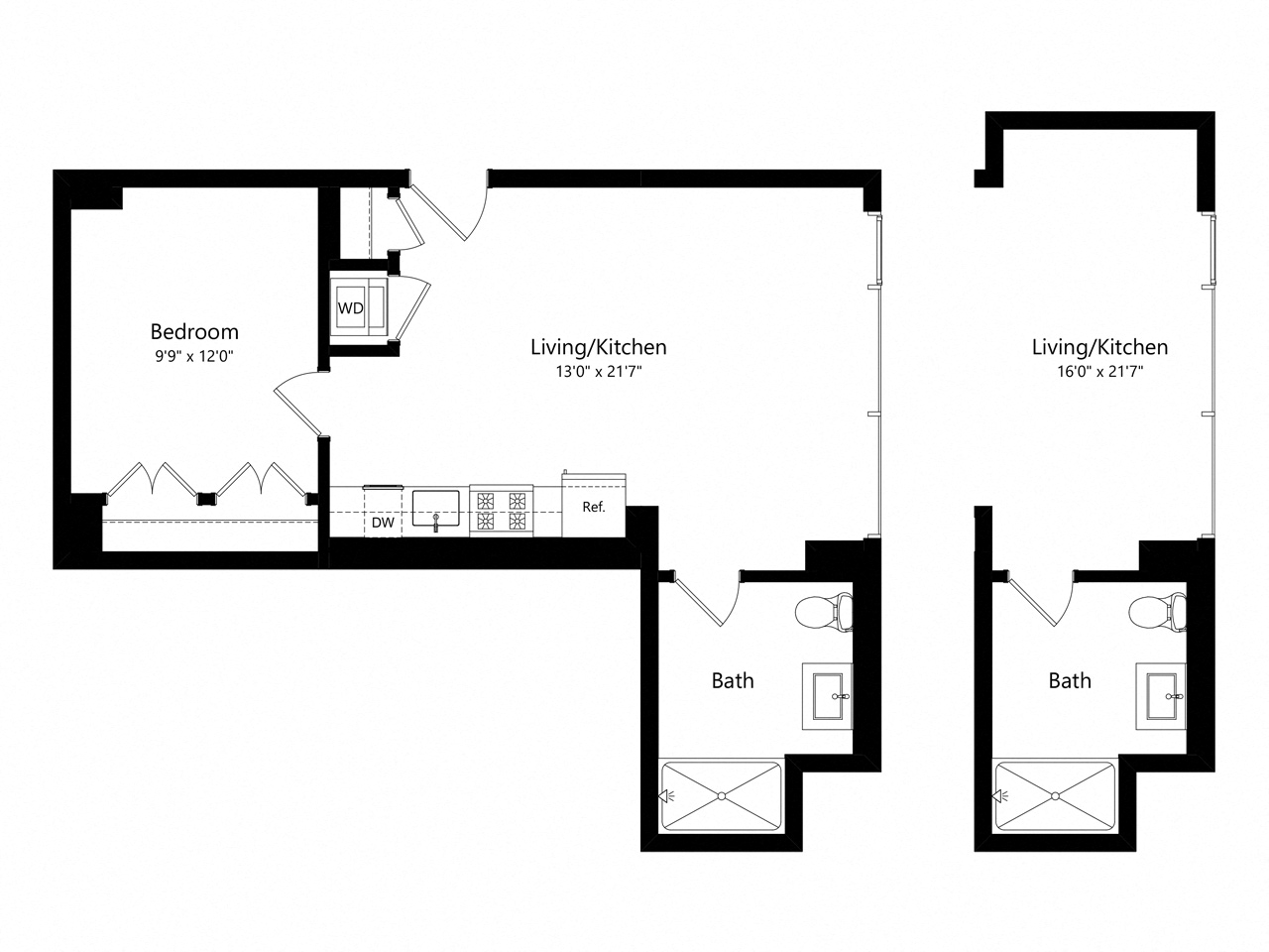 1 Bedroom - 1 Bath | Aj10