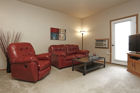Modern Living Room at Osgood Place Apartments, Fargo, ND, 58104
