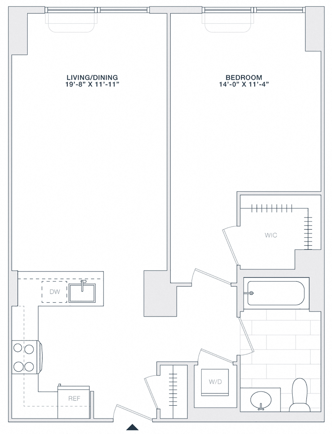 1 BED 1 BATH