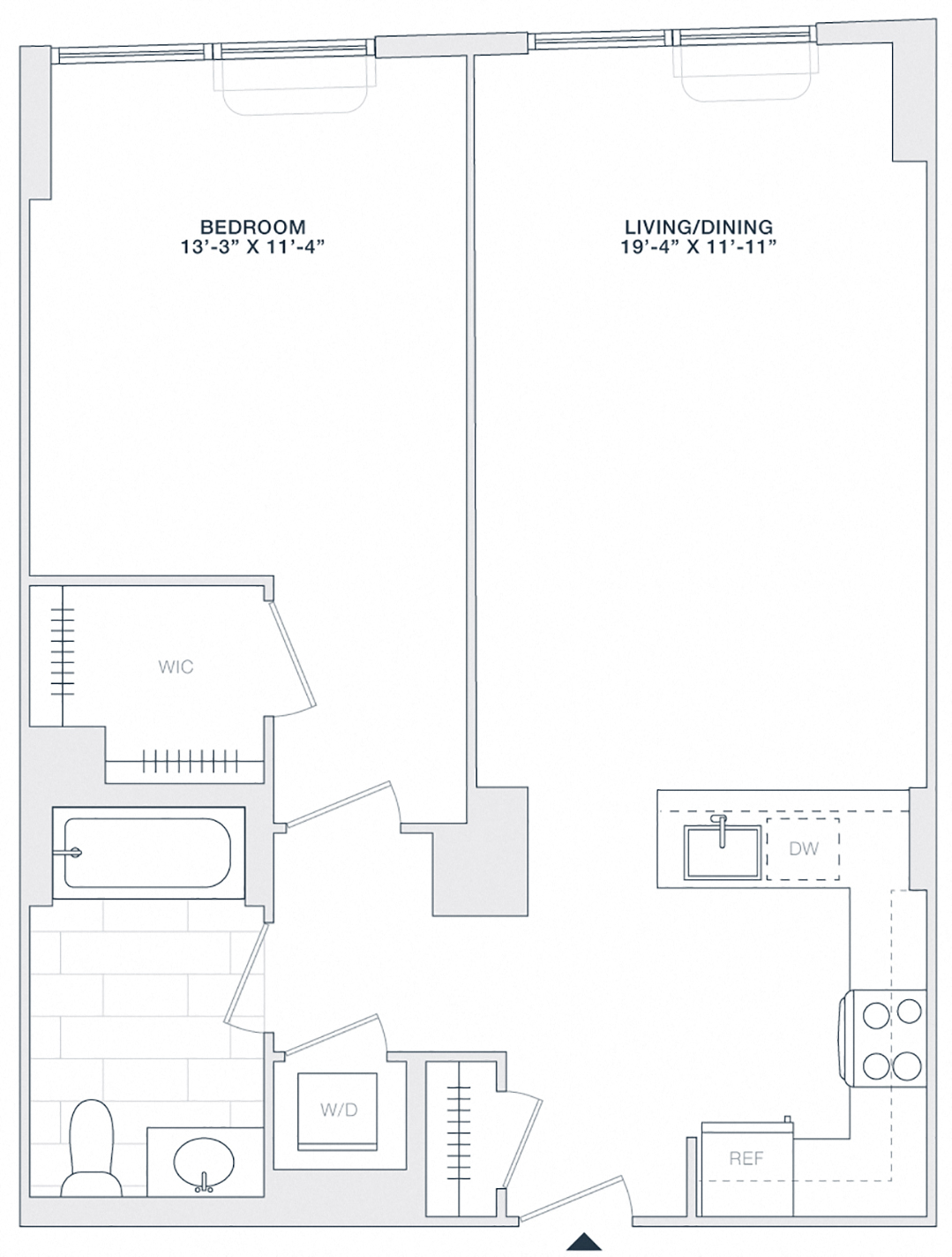 1 BED 1 BATH