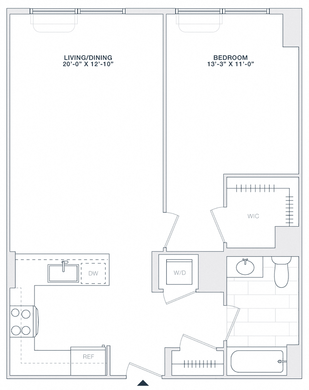 1 BED 1 BATH