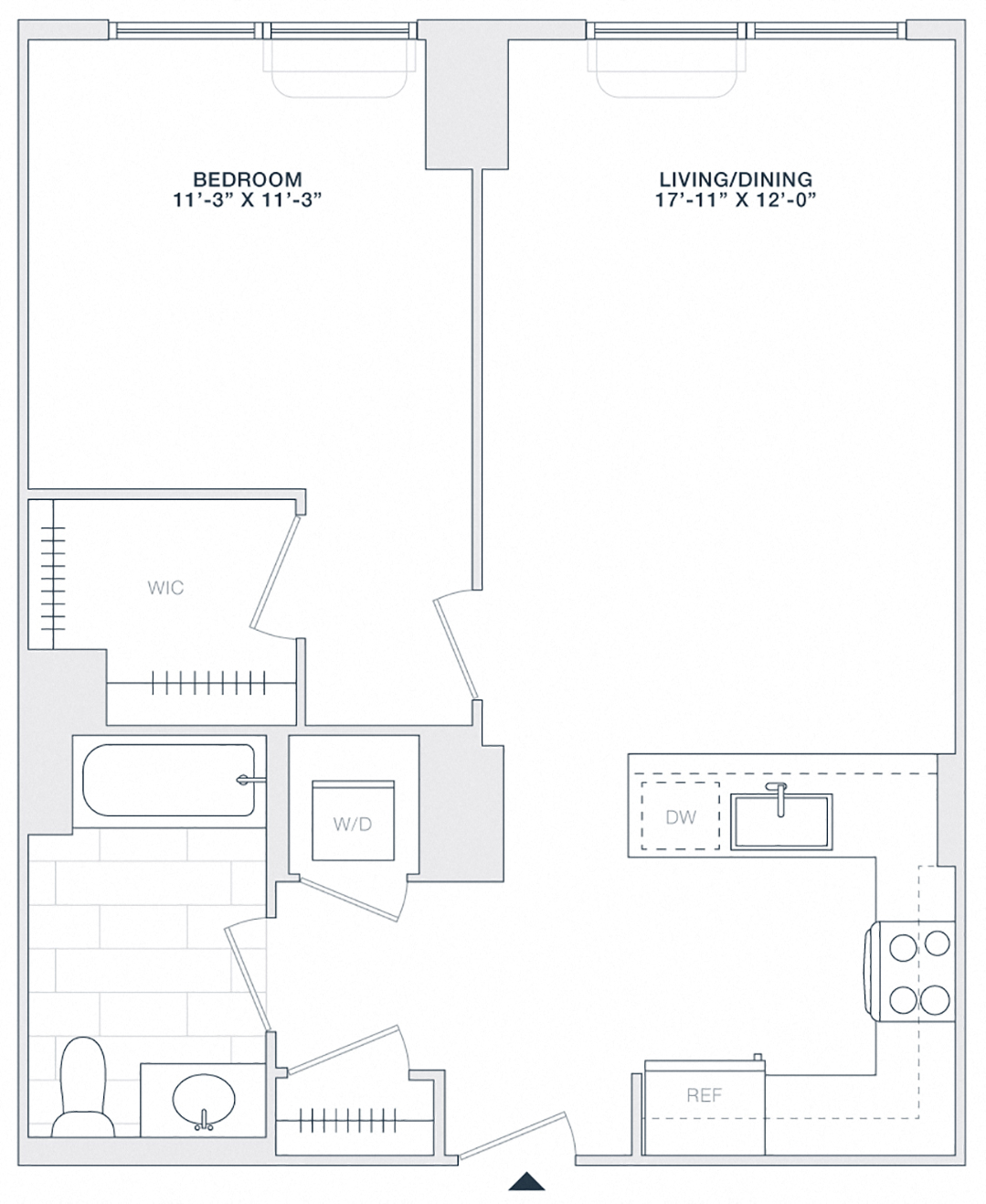 1 BED 1 BATH