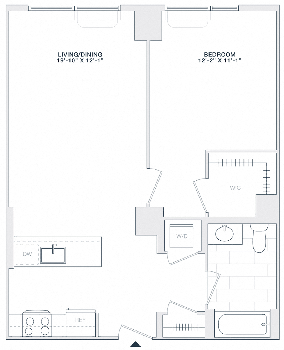 1 BED 1 BATH