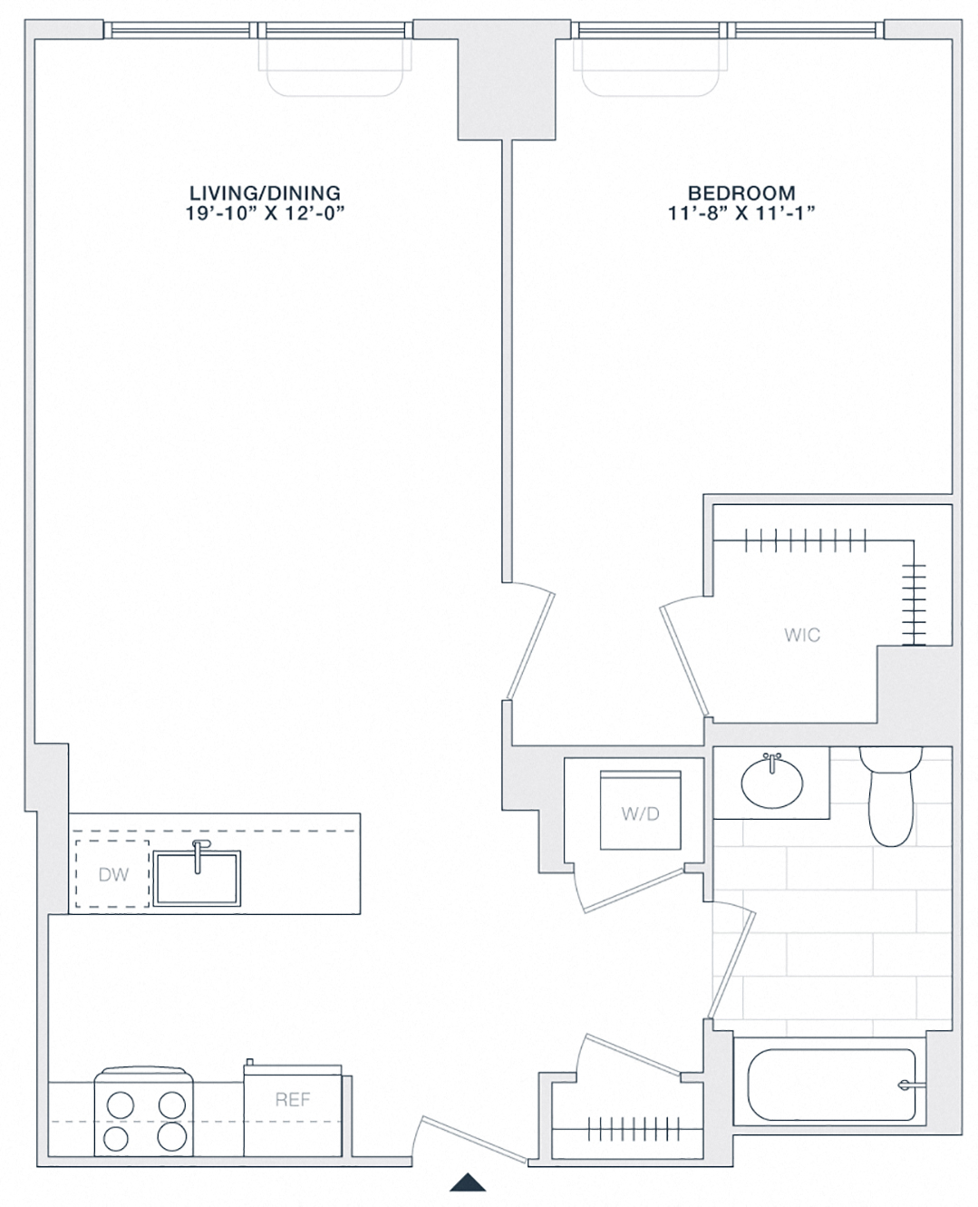 1 BED 1 BATH