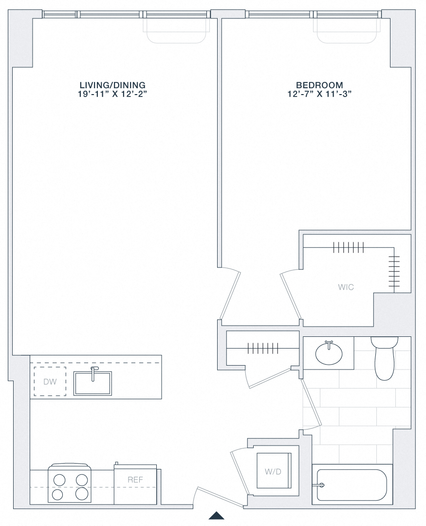 1 BED 1 BATH