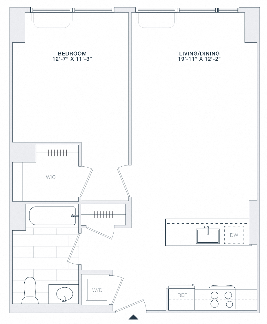 1 BED 1 BATH