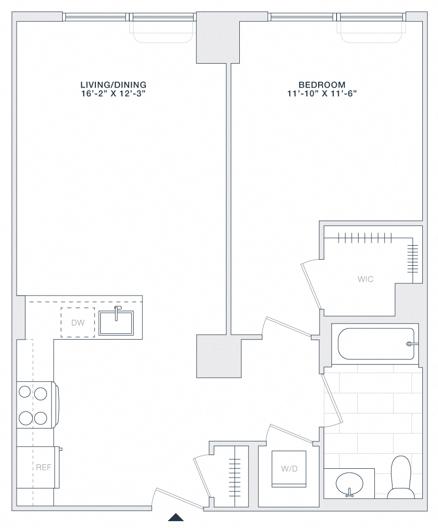 1 BED 1 BATH