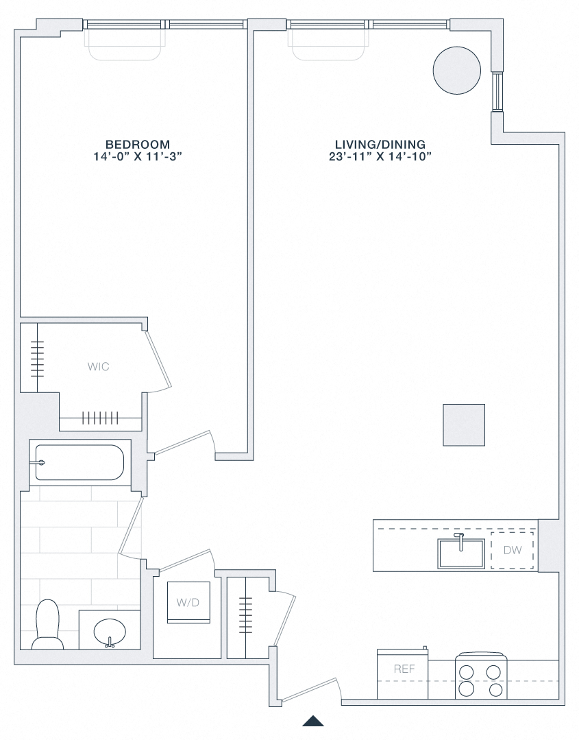 1 BED 1 BATH