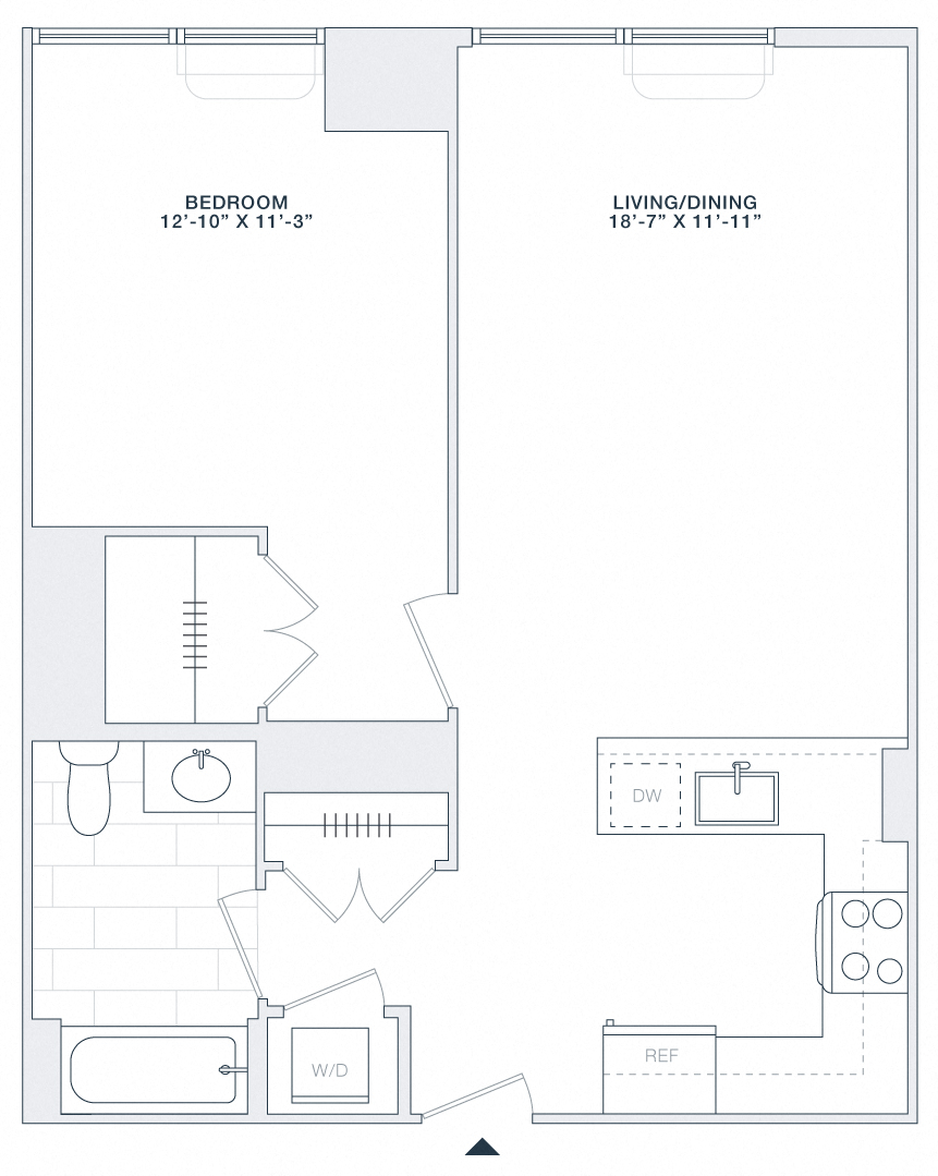 1 BED 1 BATH