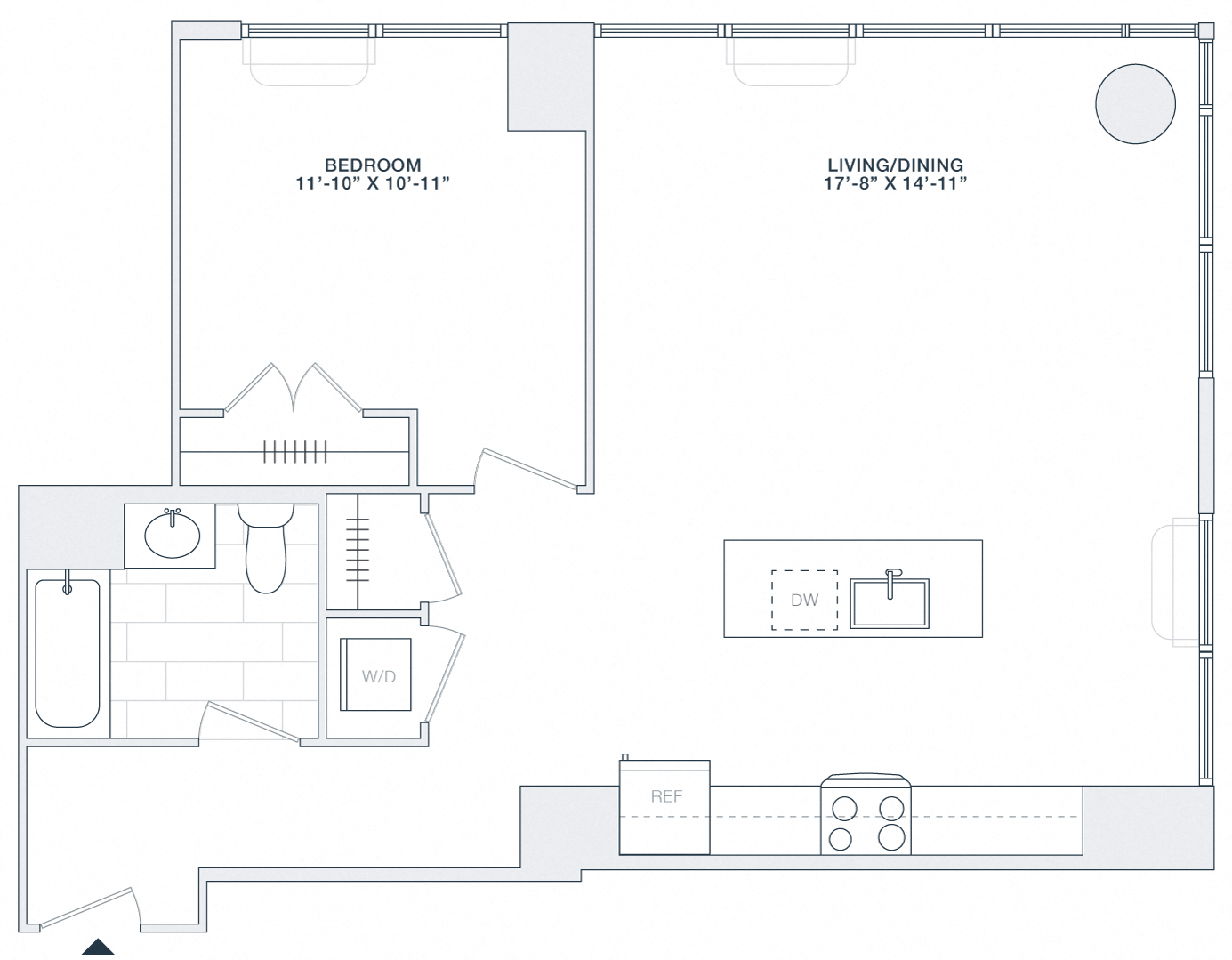 1 BED 1 BATH