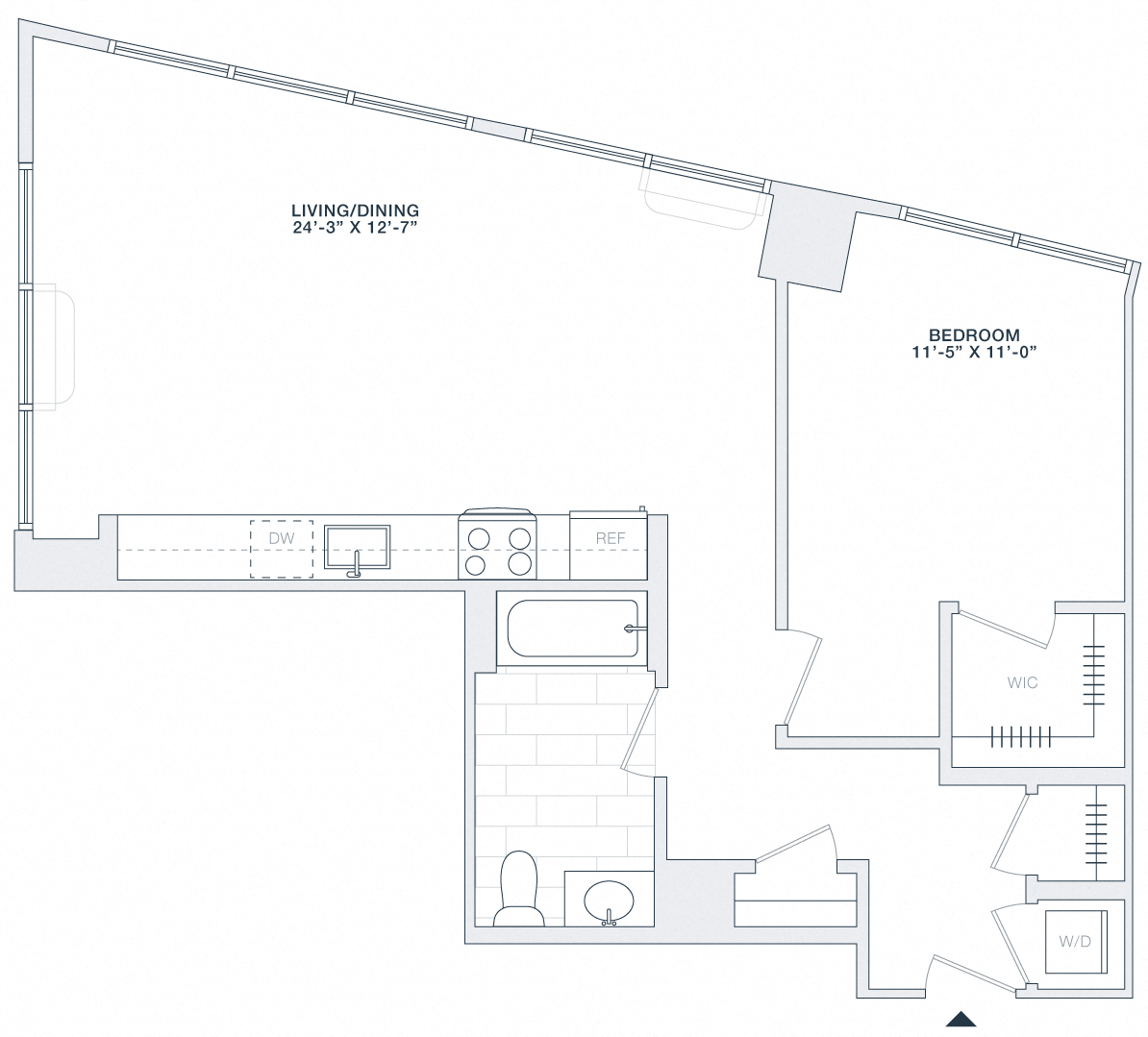 1 BED 1 BATH