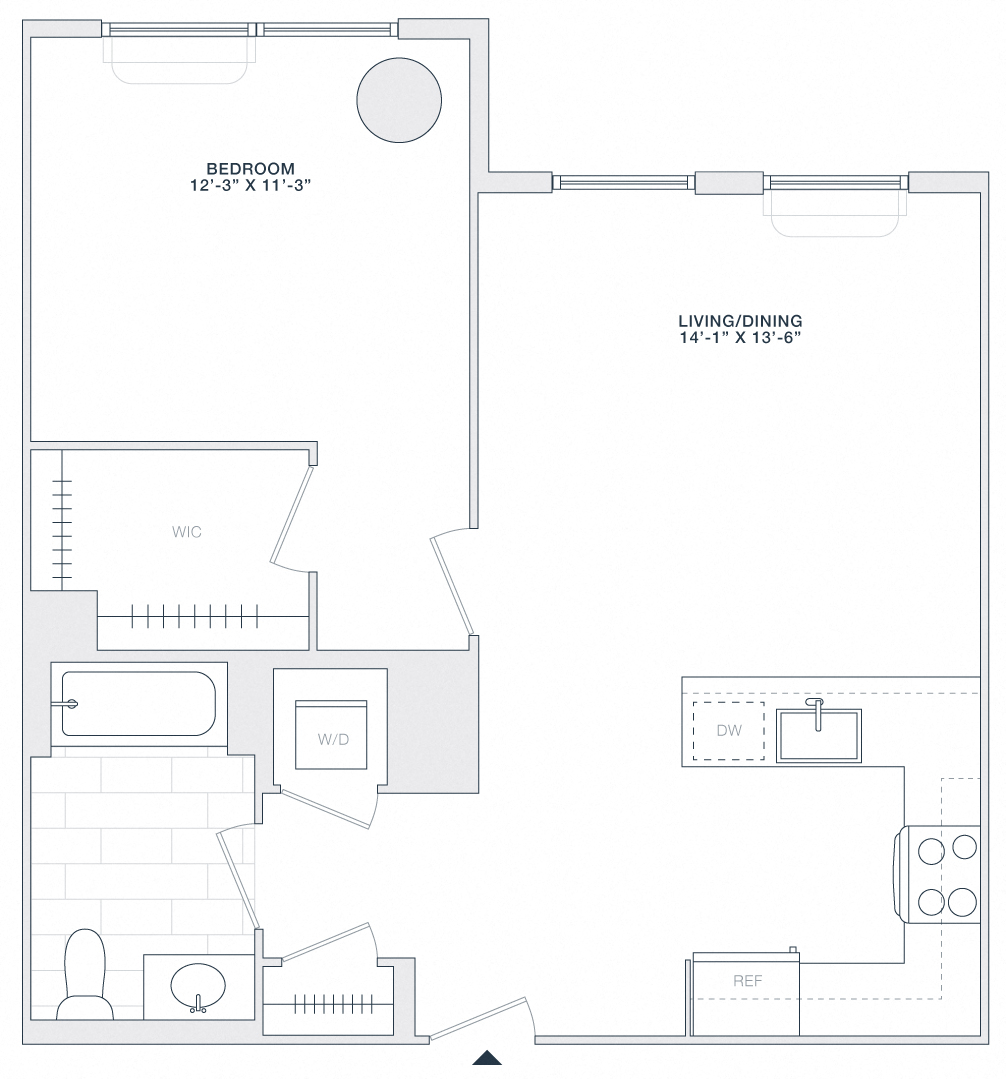 1 BED 1 BATH