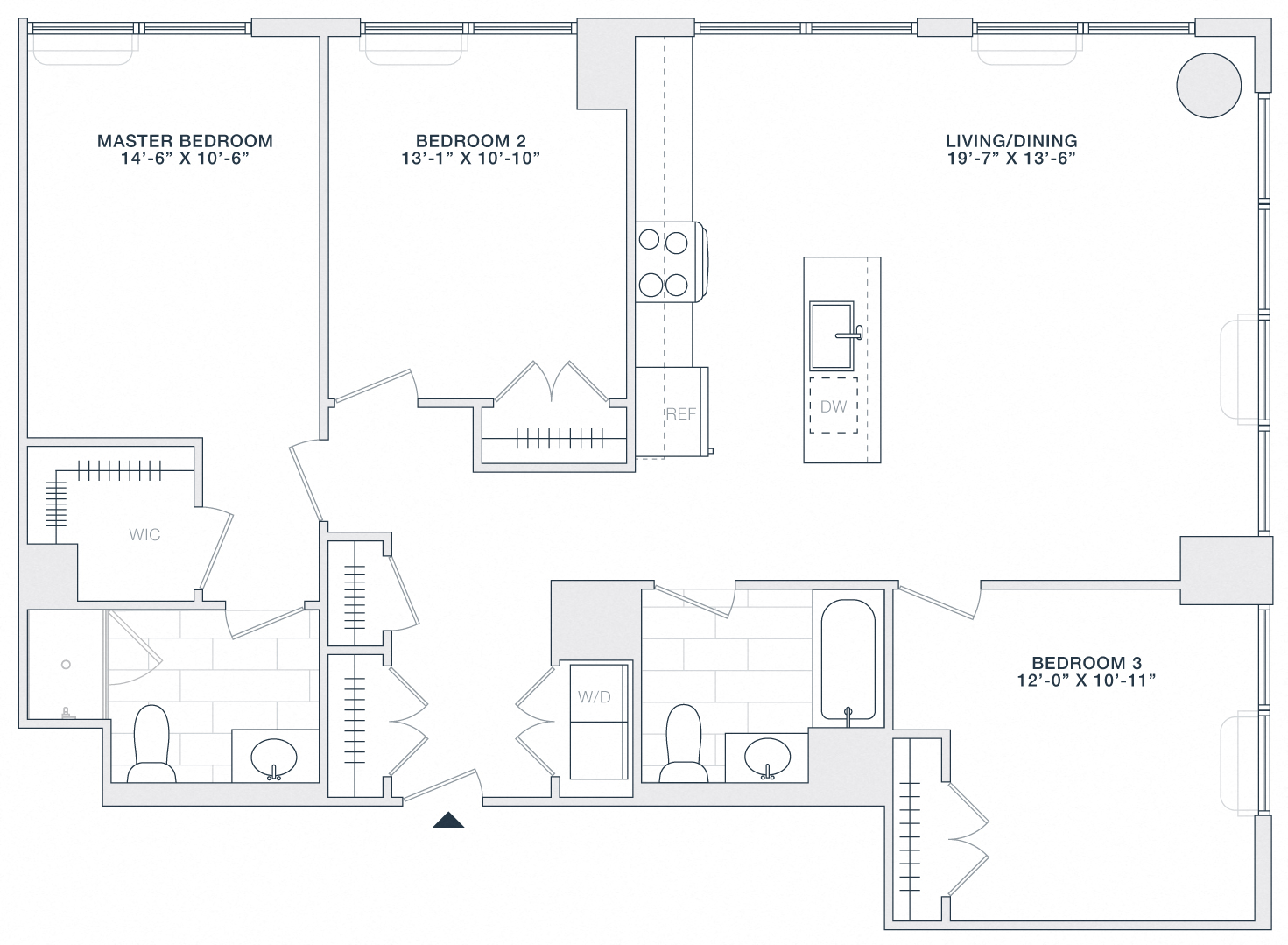 3 BED 2 BATH