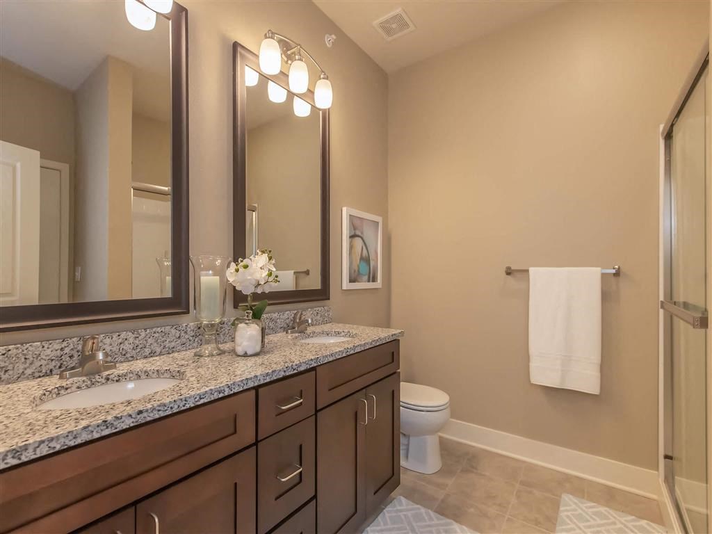 a bathroom with a sink and a toilet and a mirror