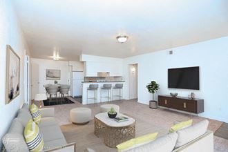 2 Bed / 2 Bath - Living and Dining Area (Virtual Staging)